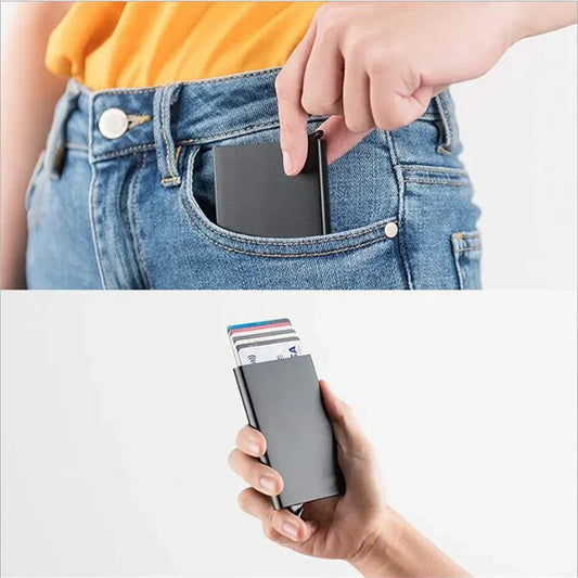 Credit Card Holder Thin Slim Metal