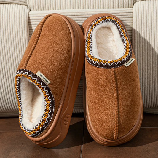 Winter Unisex Slippers Boots Fashion Fuzzy Fur Anti-slip Soft Sole Outdoor Indoor Comfort