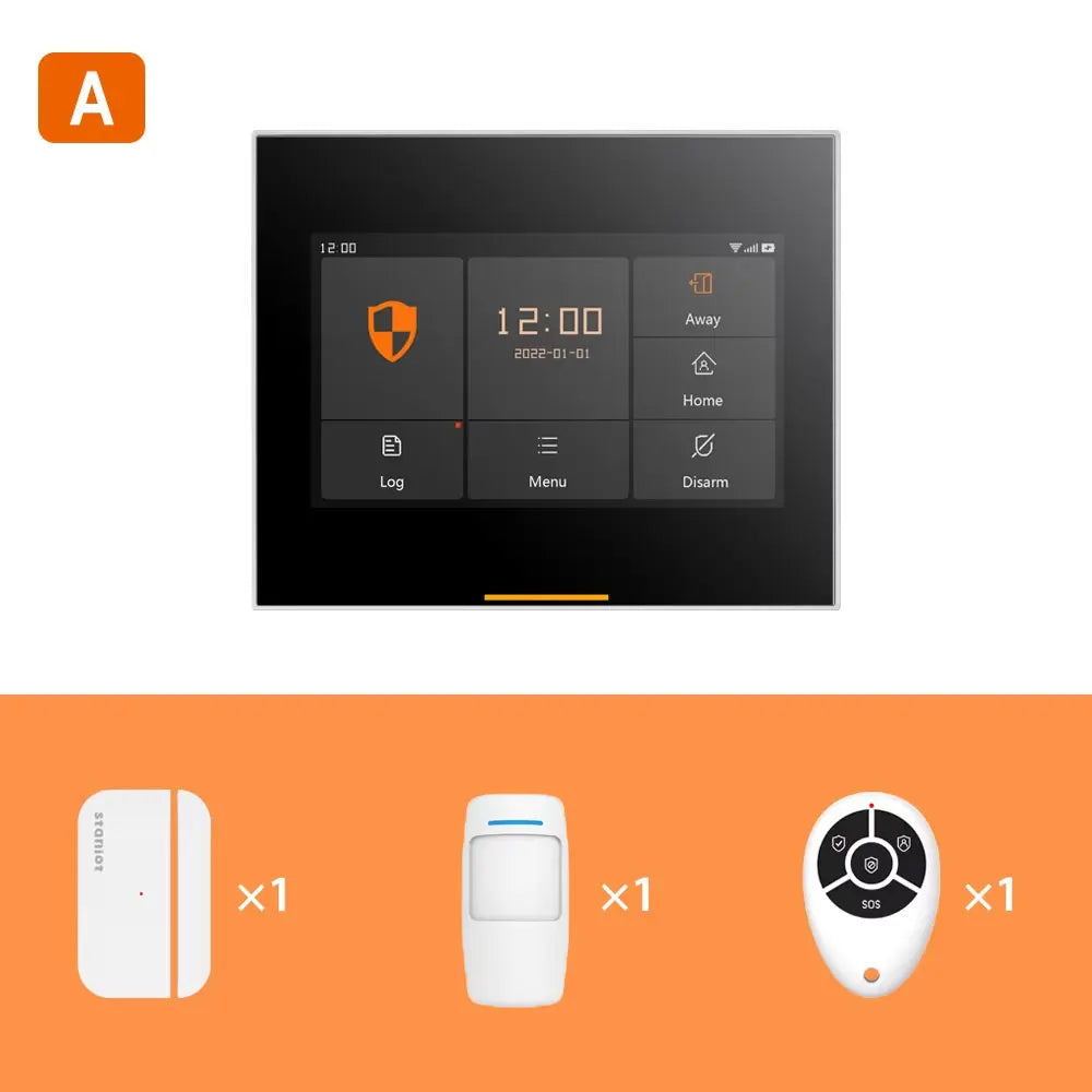 Staniot Wireless WiFi 4G Smart Tuya Security Alarms for Home with 5 Years Door Window Sensor Burglar System Kits Work with Alexa