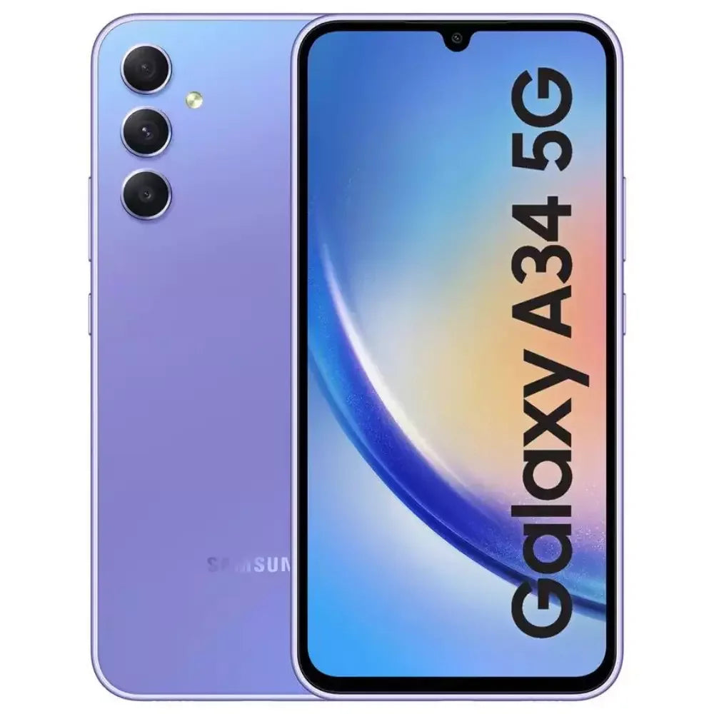 Samsung Galaxy A34 5G A346B A346E Original 6.6" AMOLED 4/6/8GB RAM 128/256GB Octa Core Exynos NFC Unlocked Cell Phone