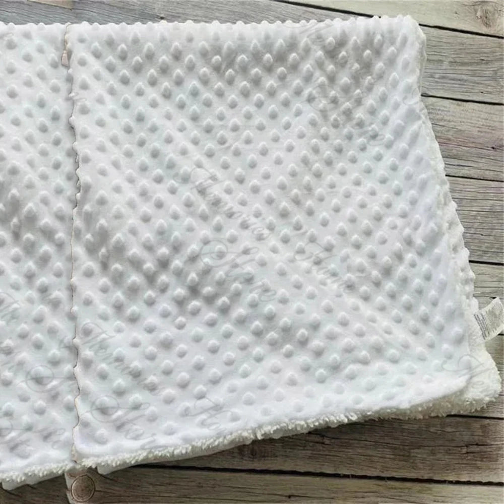Embroidery Personalized Name with Star Baby or Plain Soft Cotton Newborn Baby Blanket