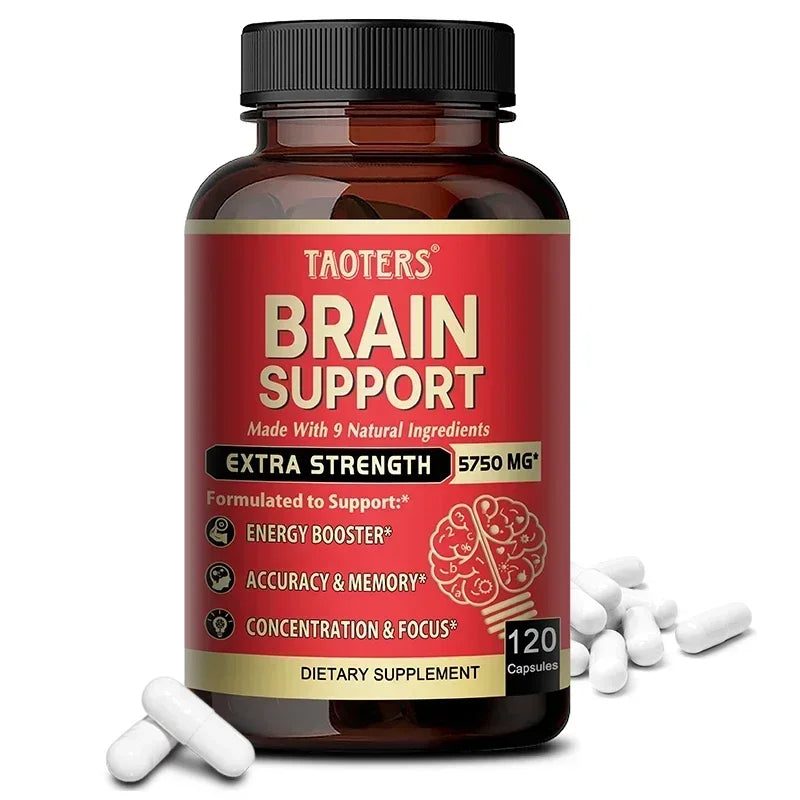 Ashwagandha+Ginkgo Biloba Root Extract Capsules, Improves Mood and Stress, Boosts Sleep and Energy, Helps Boost Memory and Focus