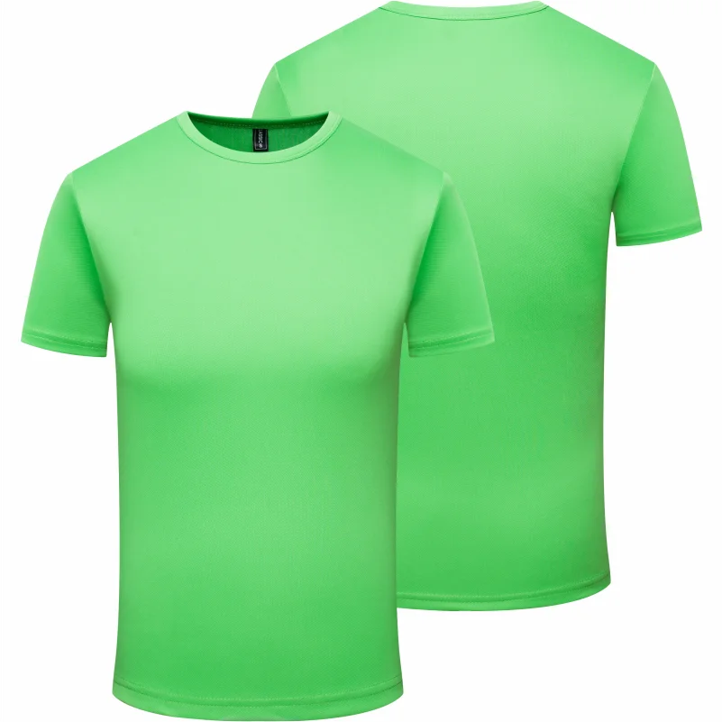 Quick Dry Round Neck T-shirt Custom Printed Embroidered Logo Sports Fitness Short Sleeve Top Running Shirts