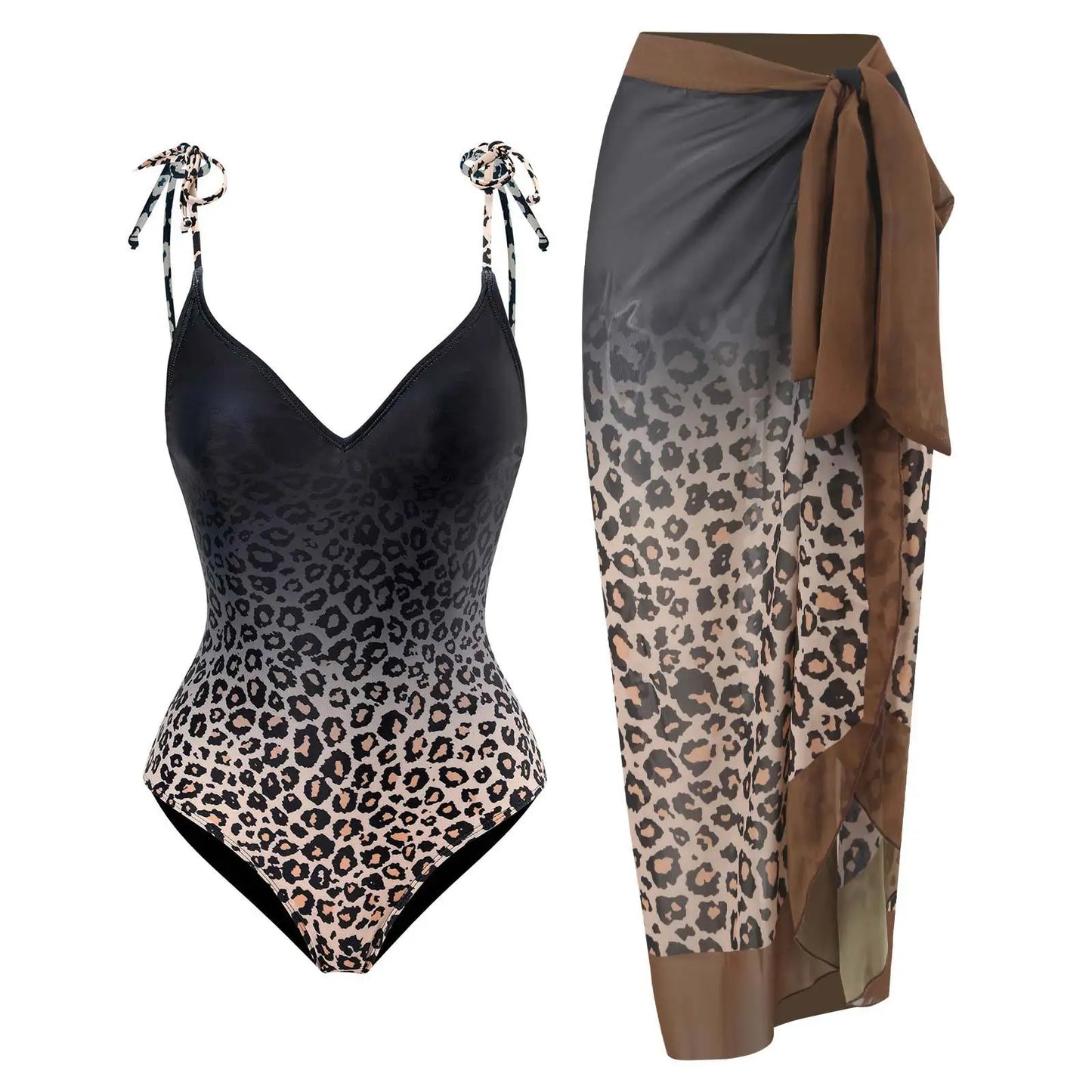 2-Piece Women Brazilian Floral Printed Ruffle Bikinis Strappy Bandage Swimwear