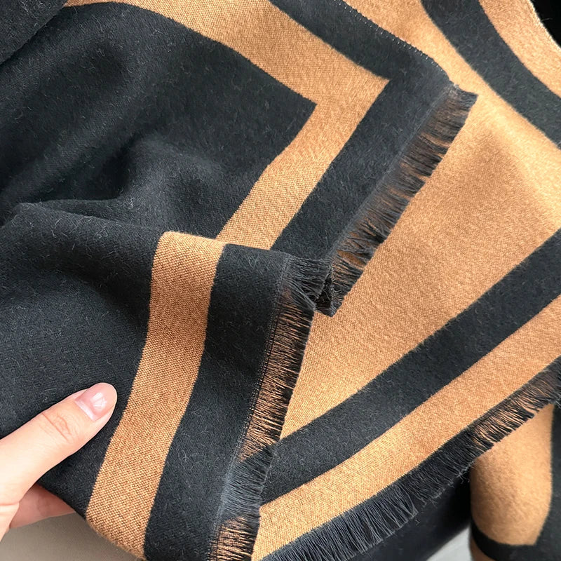 Warm Luxury Women Cashmere Scarf Shawl Wrap Plain color
