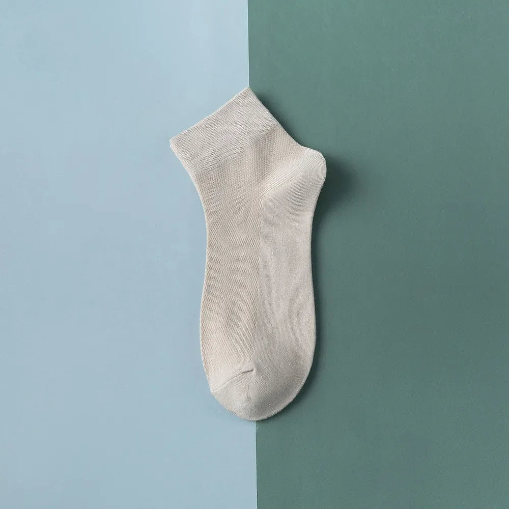 Cotton Breathable Solid Color Woman Summer Thin Socks