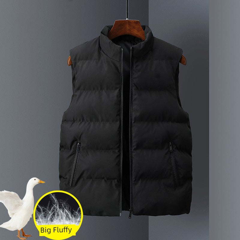 Men's Down Jacket Thickened Warm Leisure Stand-up Collar Slim Fit Cold-Proof Cotton-Padded Coat