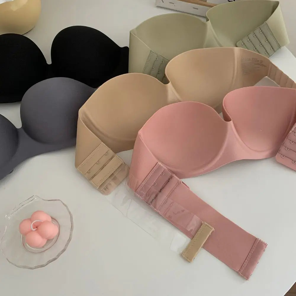 Women Push Up Invisible Bras Strapless Seamless