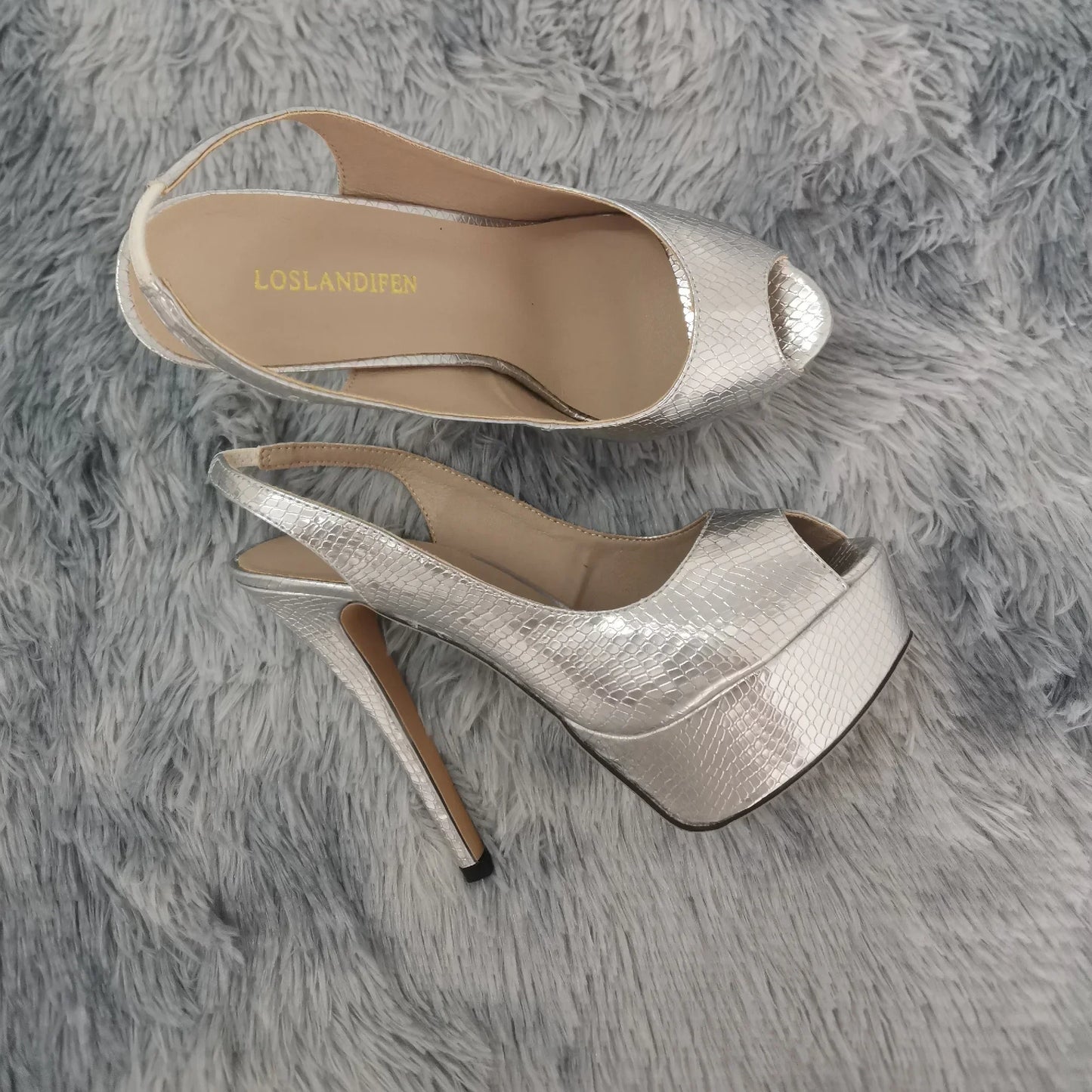 Women Sandals Stilettos 14CM Platform High Heels Sexy Pumps Open Toe