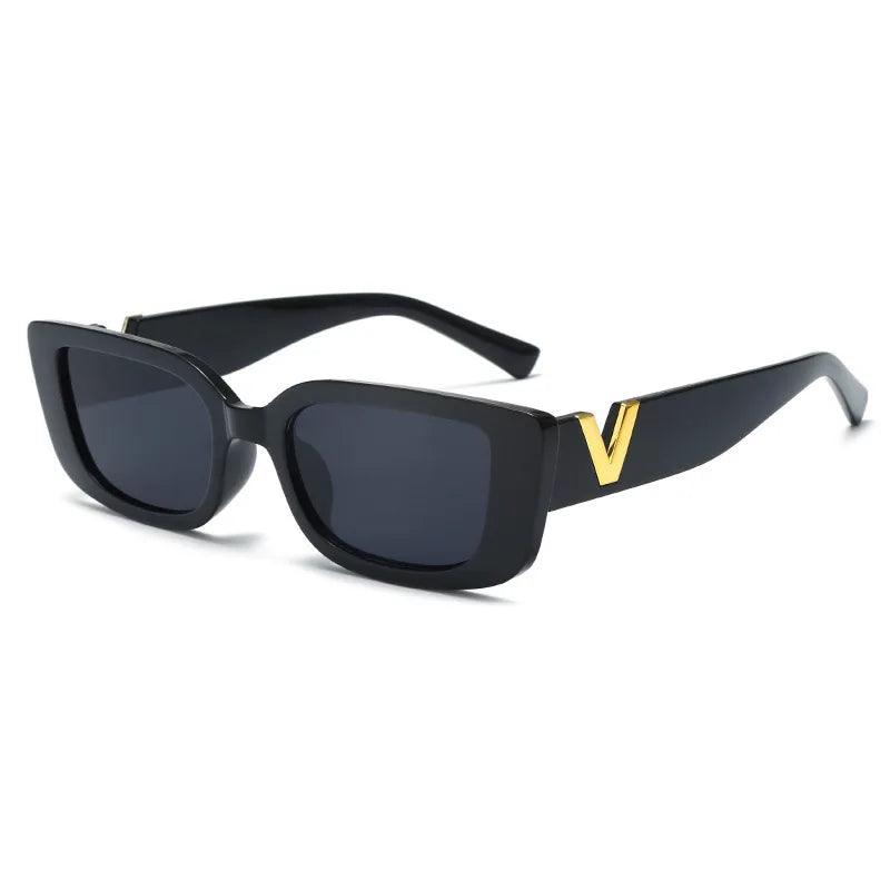 Small Frame Sunglasses For Women, Square Frame V-shaped