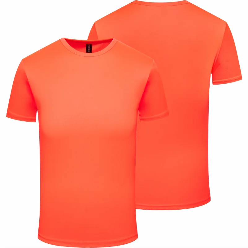 Quick Dry Round Neck T-shirt Custom Printed Embroidered Logo Sports Fitness Short Sleeve Top Running Shirts