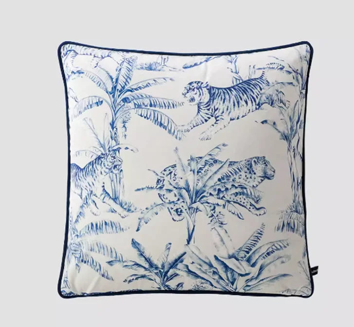 Home Gorgeous Cushion Cover Oriental Mystical Animals Print Ancient Style Decorative Pillow Case 50x50cm