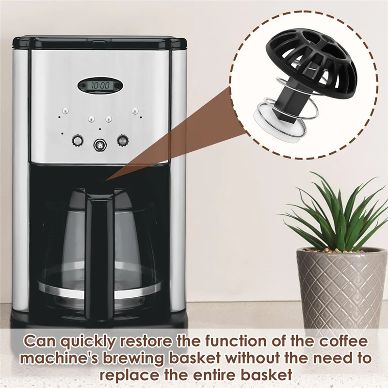 【Price-Drop!】4 Pcs Coffee Maker Brew Basket Bottom Stopper Replacement With Spring For Cuisinart Machines-Replacement Parts