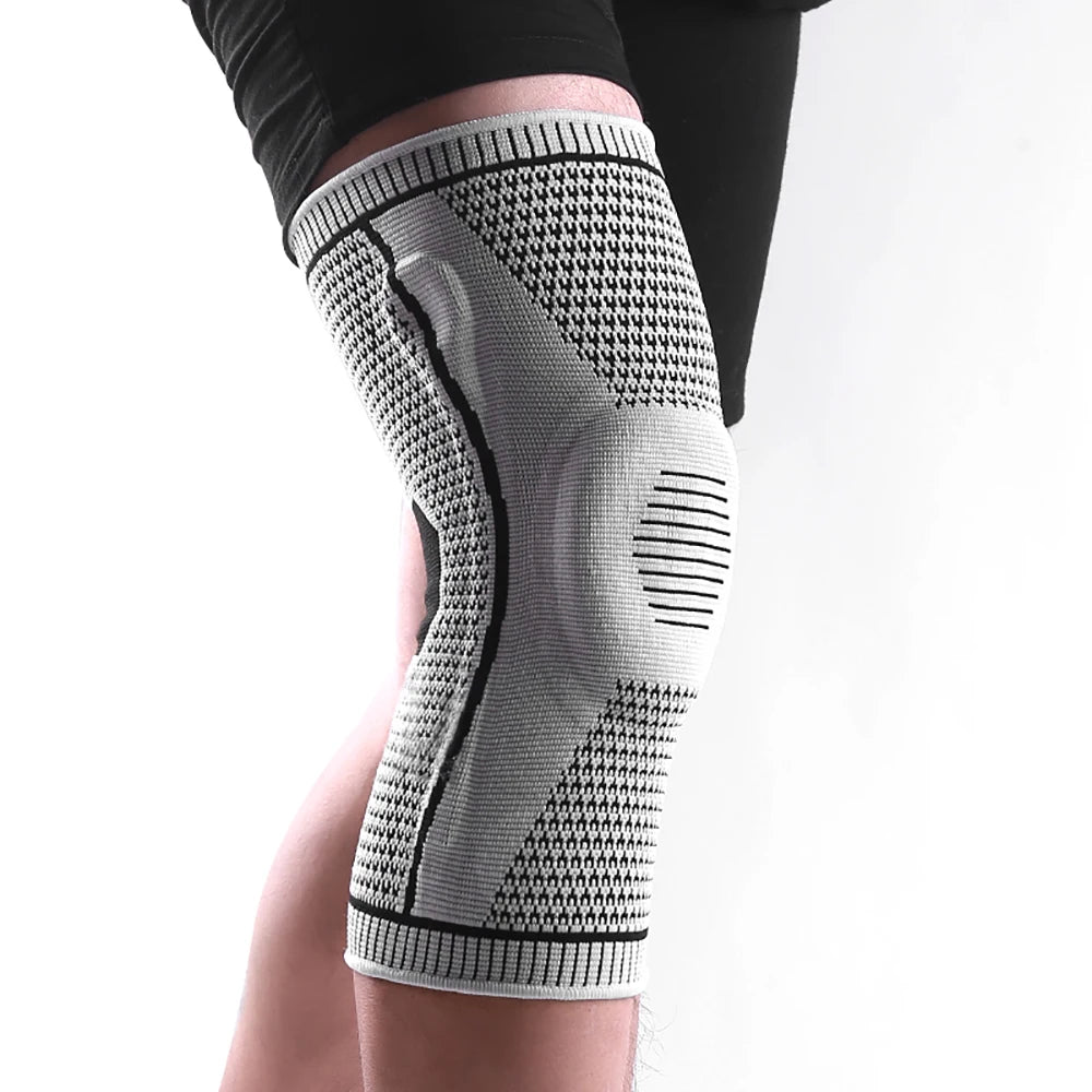 1/2 PC Knee Pads Strap Patella Medial Support Meniscus Silicone Compression Protection Sport Knee Braces Basketball Running Prot