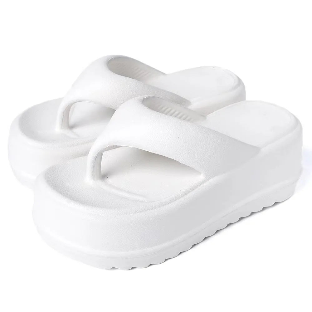 Women Bow Platform Flops Thick Sole Comfortable Sandals Slip-on