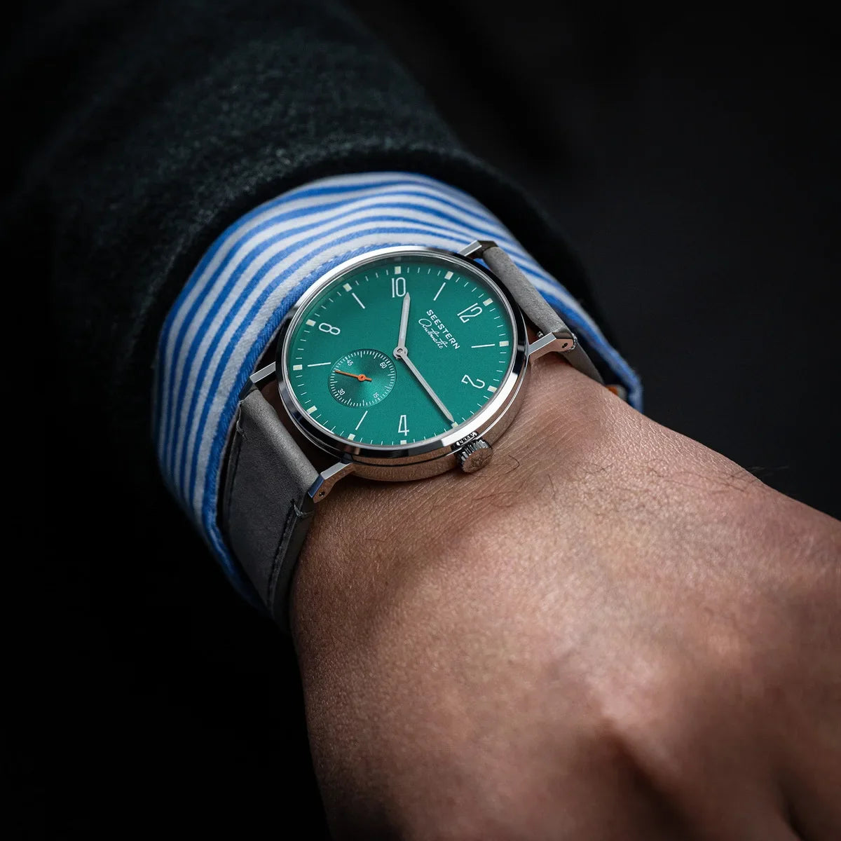 Men's Ultra-Thin Automatic Dress Watch – Stainless Steel Business Watch