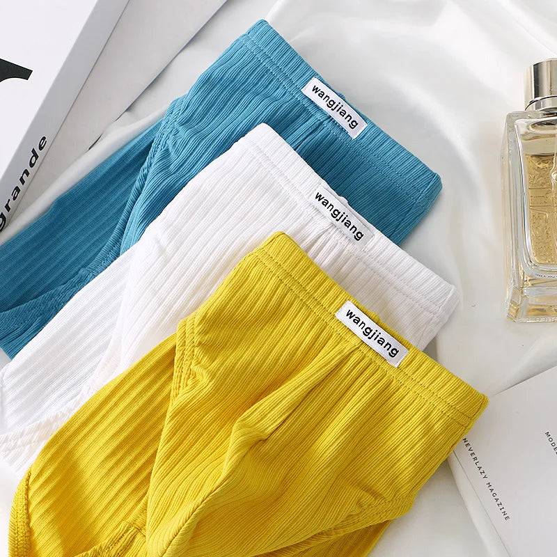 Soft Cotton Briefs Men Sexy Pouch Underwear Sweat Absorption Underpants Breathable