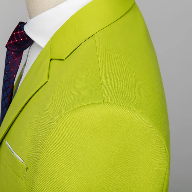 Men's 3 Piece Suit, Jacket Vest Trousers, Slim Fit Blazer Waistcoat Pants