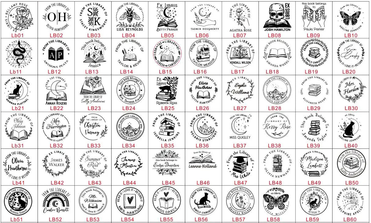 Custom Initials Embosser stamp,Book Embosser Personalized Wedding Embossing Stamp, Address Stamp, Form the Library Embosser