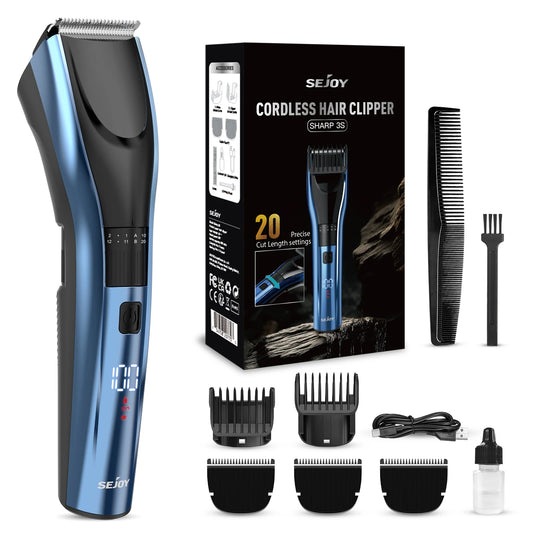 Unisex Hair Trimmer Electric rechargeable LED Display Hair Clipper Beard Shaving Body Trimmer Professional Barber