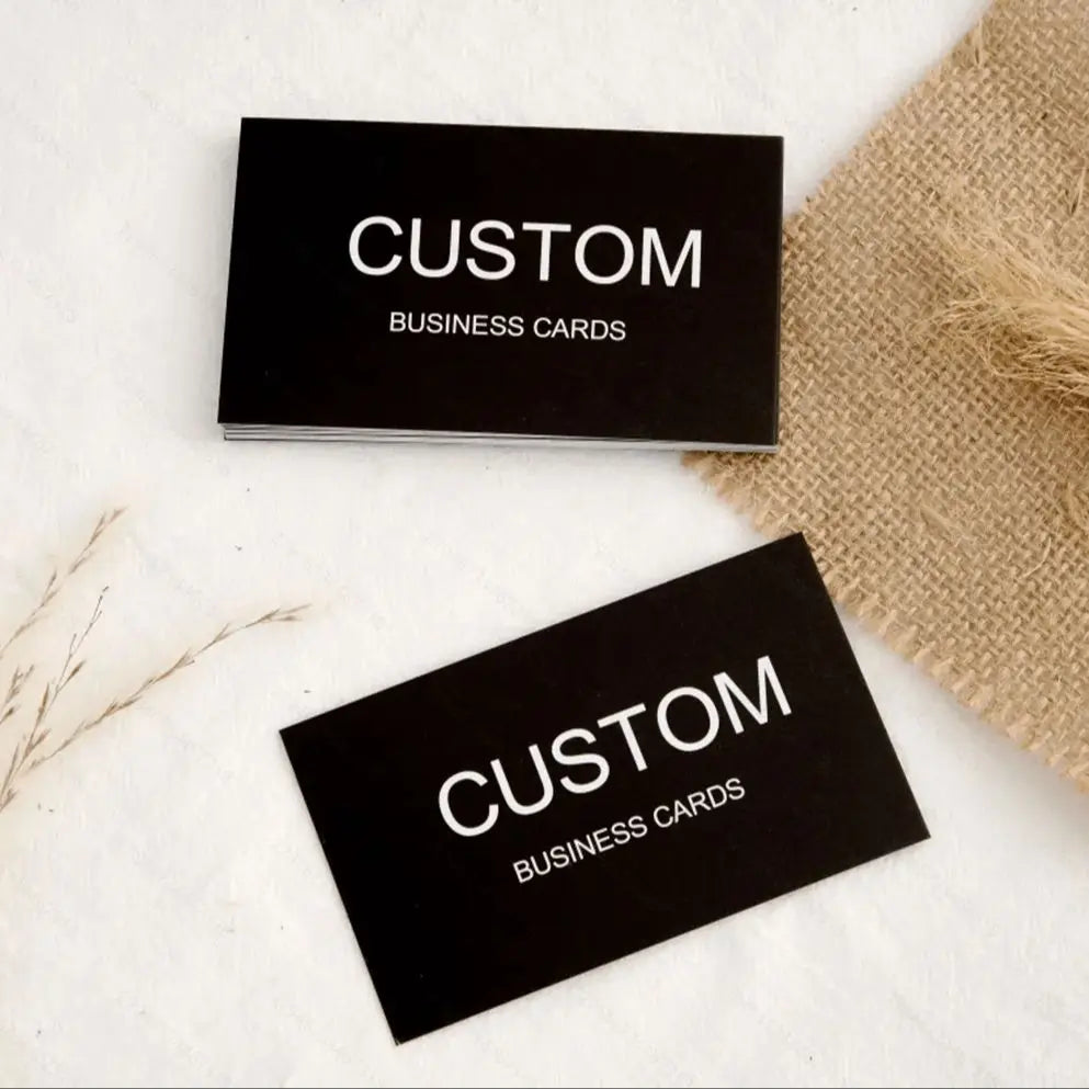 200/500/1000pcs Customizable Cards, Personalized Business Cards with Acrylic Storage Box, Waterproof Thank You Invitations
