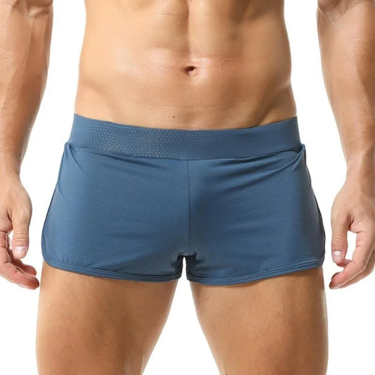 Men's Loose Sleepwear Shorts Mesh Breathable Pajamas Shorts