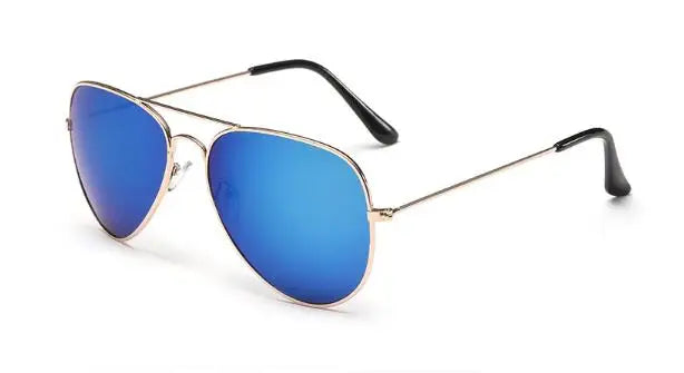Unisex Gold Gradient Metal Pilot Sunglasses
