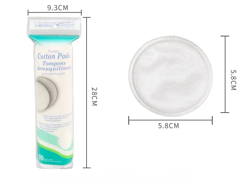 Double-side Round Makeup Cotton Remover Pads Women Disposable Compress Face Cleaning Wipes Three Layer Makeup Accessories