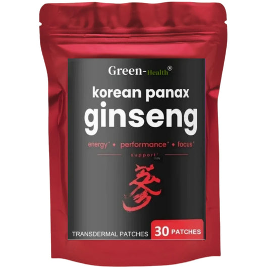 Korean Red Ginseng Root Transdermal Patches 30 Count Energy Focus Performance Vitality Immune Support