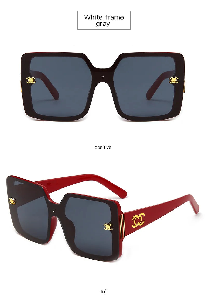 Luxury Glamour Sunglasses for Women and Men Designer Famous Brand Glasses Square Stylish Trend Eyewear UV400