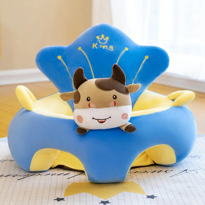 Baby Sofa Support Seat Cover Plush Chair Learn To Sit Comfortable Cartoon Toddler