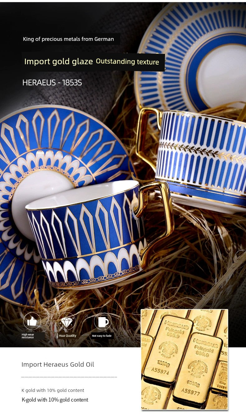 Luxury Gold Plated Ceramic Dinnerware