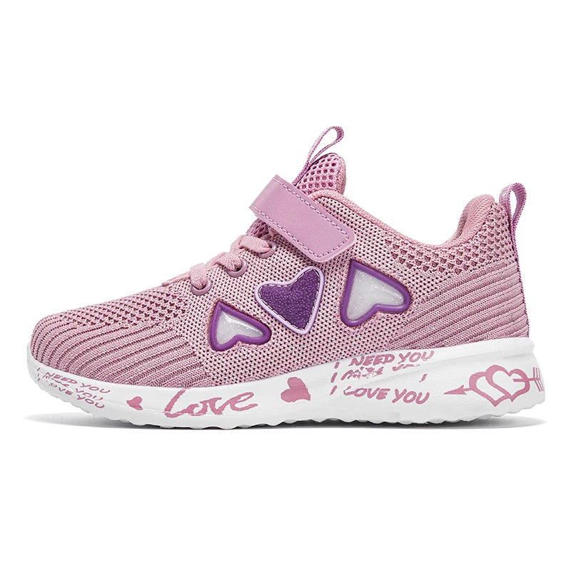 Cozy Knit Girls Ultra Breathable Lightweight Sneakers Spring & Summer