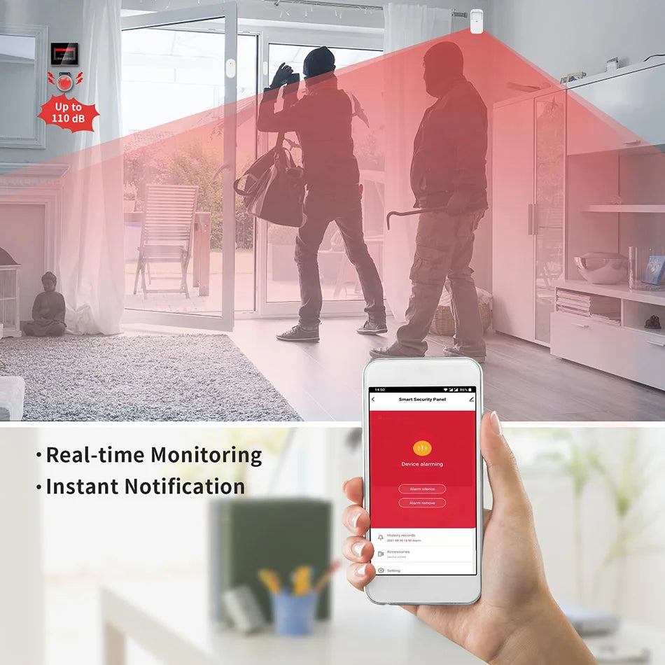Staniot Wireless WiFi 4G Smart Tuya Security Alarms for Home with 5 Years Door Window Sensor Burglar System Kits Work with Alexa