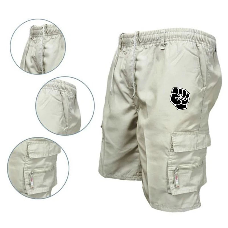 Summer Men's Cargo Shorts Bermuda Cotton Multi-pocket Casual Outdoor Short Pants
