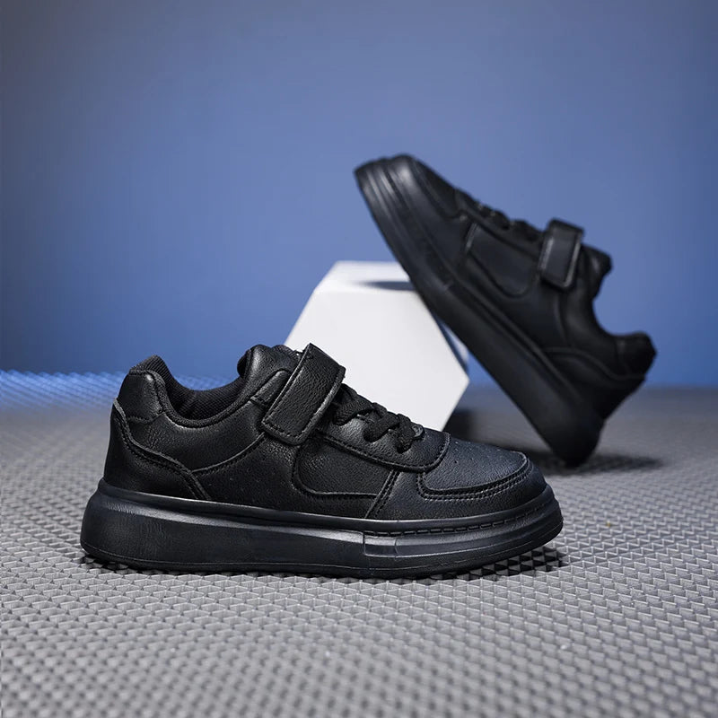 Kids Boys Girls Breathable Sneakers Sports Running Casual Shoe Leather Non-slip Soft