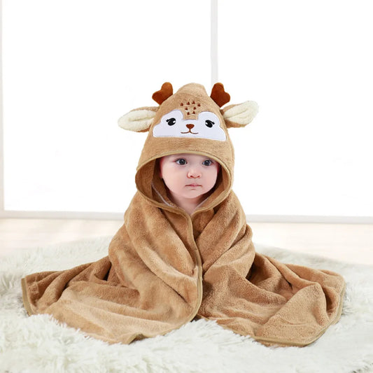 Infant Baby Swaddle Fleece Bathrobe Wrap Blanket