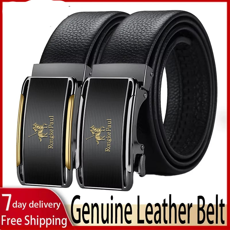 Men's Genuine Leather Belt Adjustable Waistband