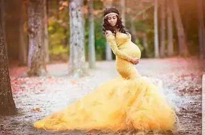 Sexy Lace Off shoulder Pregnancy Dress Photography Props Maxi Gown