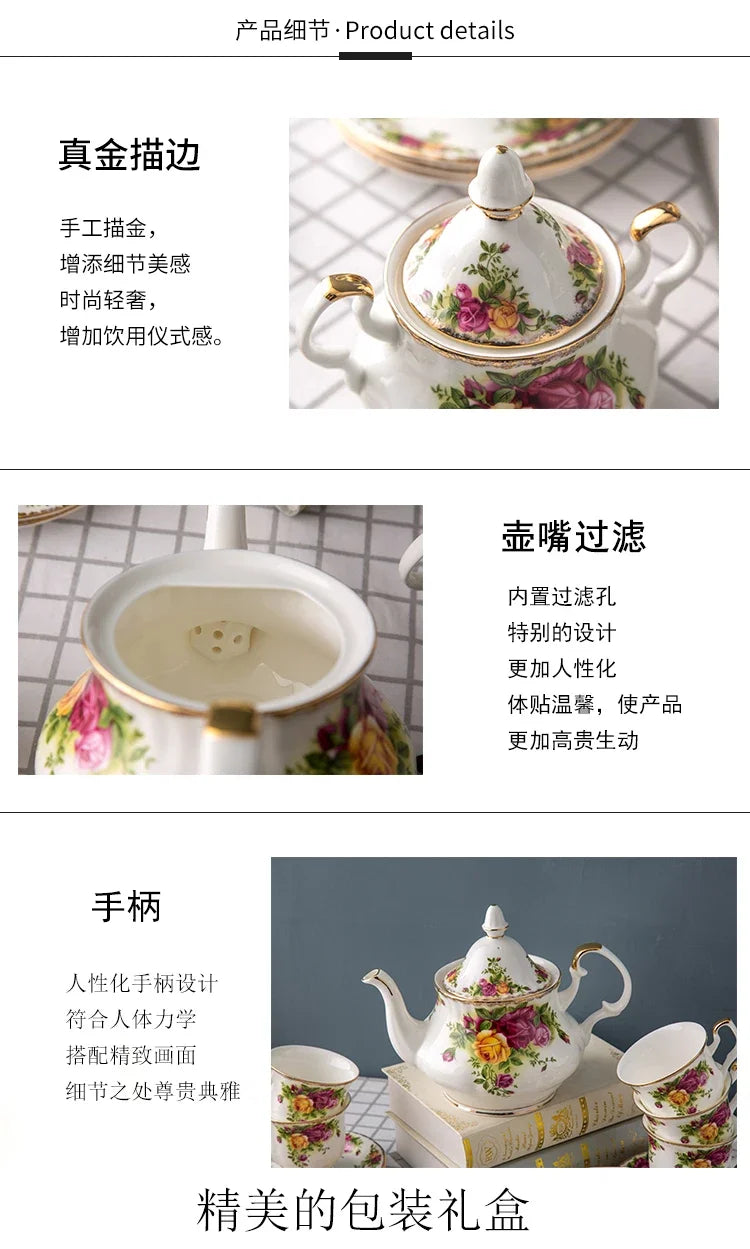 English Bone China Coffee cup Afternoon Tea cup Old Town Rose European Coffee Cup Plate Wedding Birthday Gift