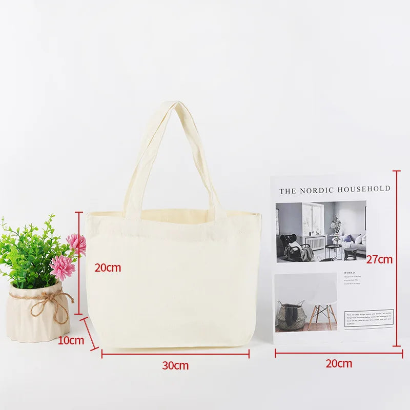 Bulk Wholesale 100pcs/Lot Reusable Cotton Bag Custom Canvas Shopping Tote Bags with Logo