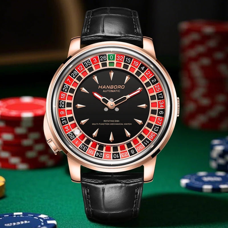 Men's fully automatic mechanical watch roulette wheel