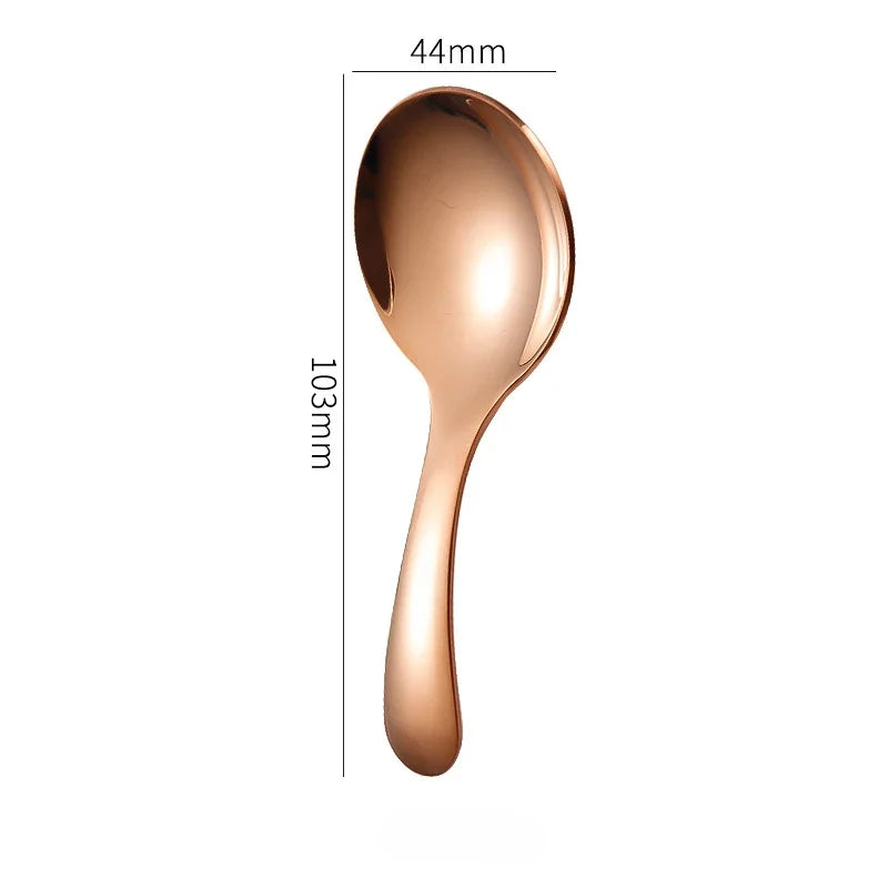 Mini Portable Stainless Steel Spoon Fork Set Storage Dessert Fruit Tool for Work School Short Handle Tableware Suitable for Kids