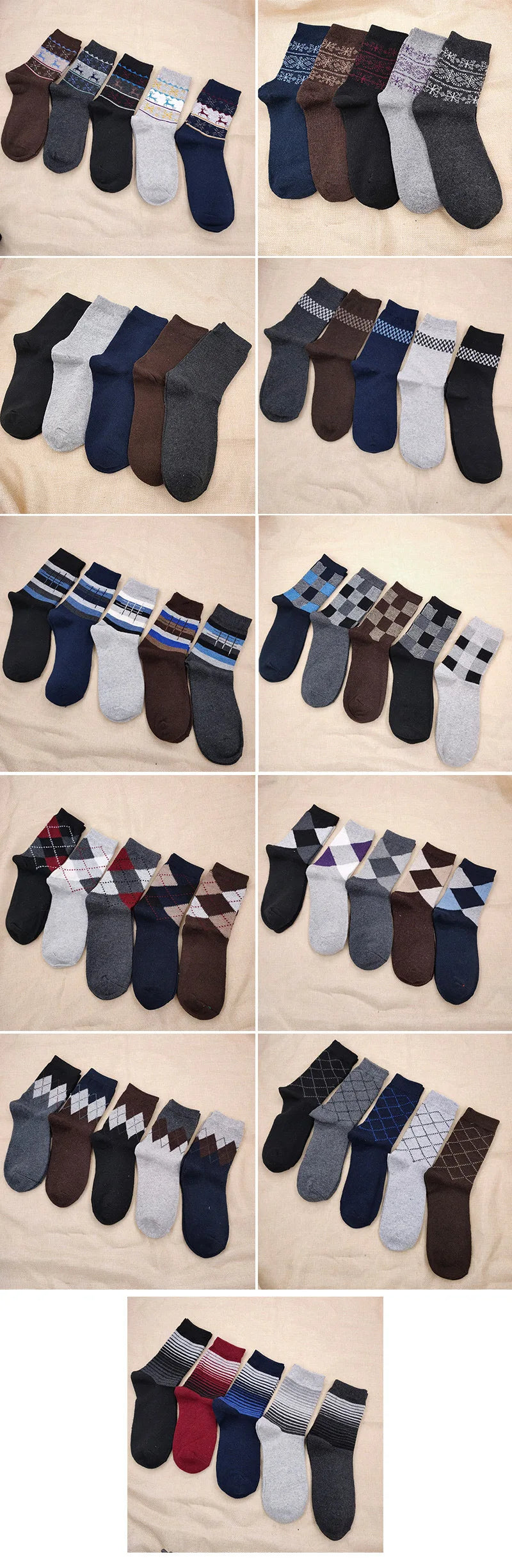 High Quality 5 Pairs Casual Cotton Male Boy Socks