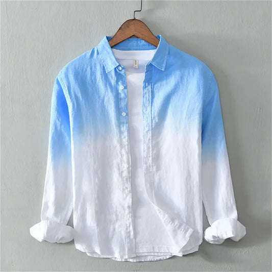 Spring and Autumn Casual Collar Shirt Long Sleeve 3D Printed Light Color XS-6XL