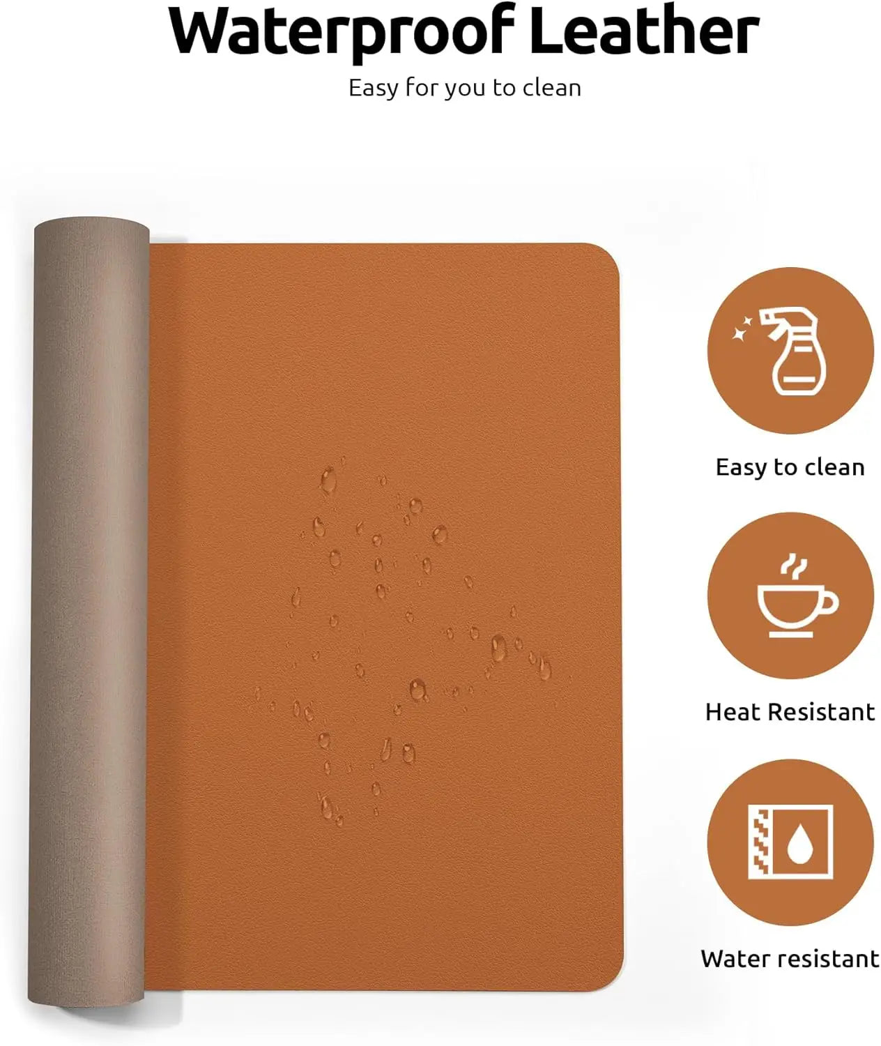 Leather Waterproof Desk Pad Protector