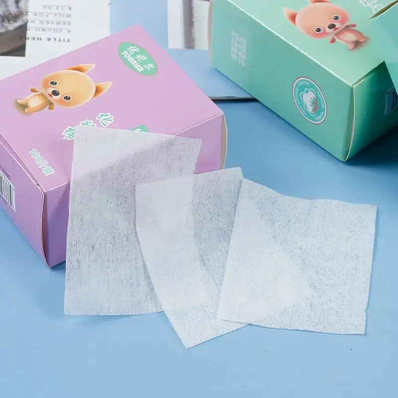 50/100PCS Thin Soft Cotton Pads Stretch Disposable for Face Wash Nail Polish Remover Cosmetic Makeup Tools