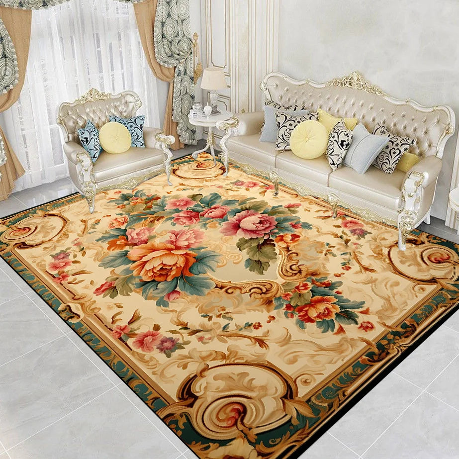 European Gorgeous Large Area Carpet Living Room Bedroom Area Rugs 200x300cm Soft Non-slip Entrance Mat