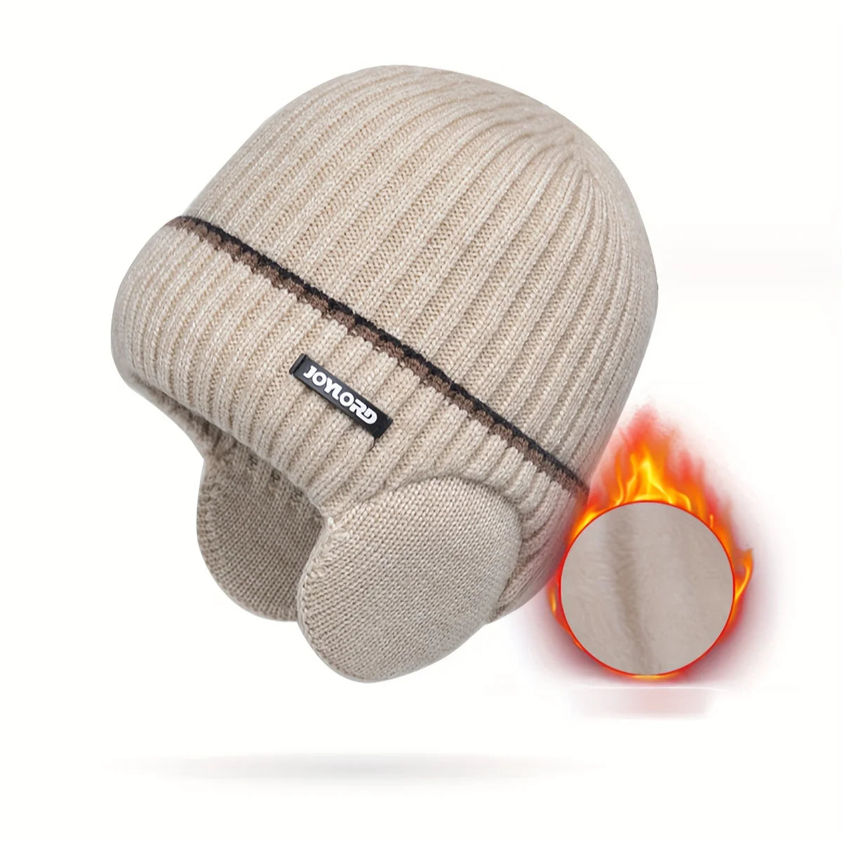 1pc Unisex Outdoor Plus Velvet Thickened Knitted Hat, Winter Ear Protection Warm Hat