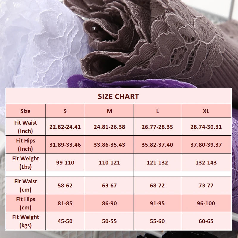 10PCS/Set Women Lace Cotton Panties Sexy Low-Waist